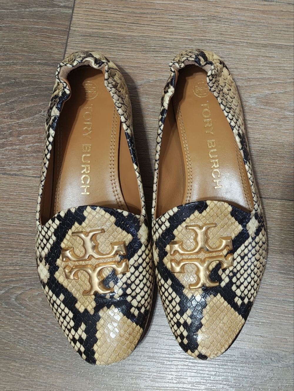 Tory Burch Eleonor Loafer Snake Print Leather